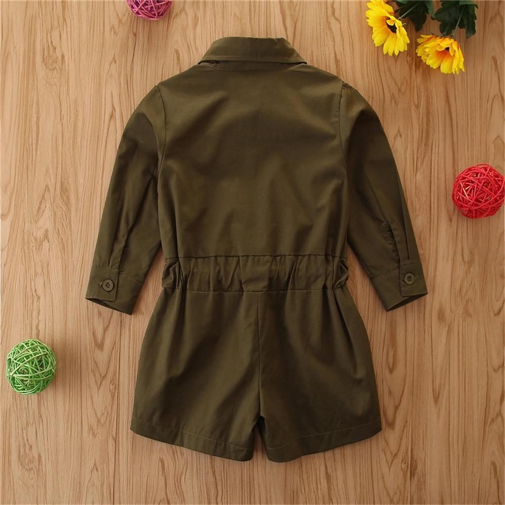 Girls Solid Lapel Long Sleeve Coats Wholesale Kids Jackets - PrettyKid