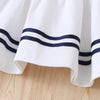 Girls Solid Lapel Number Printed Long Sleeve Dress Wholesale - PrettyKid
