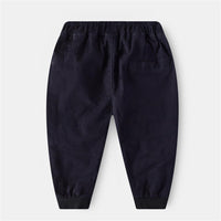 Boys Solid Letter Casual Pants Wholesale - PrettyKid