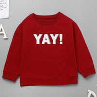 Boys Solid Letter Printed Long Sleeve Tops Wholesale - PrettyKid