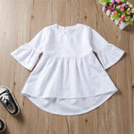 Toddler Girls Solid Long Sleeve Blouse Flare Pants Girls Clothes Wholesale - PrettyKid