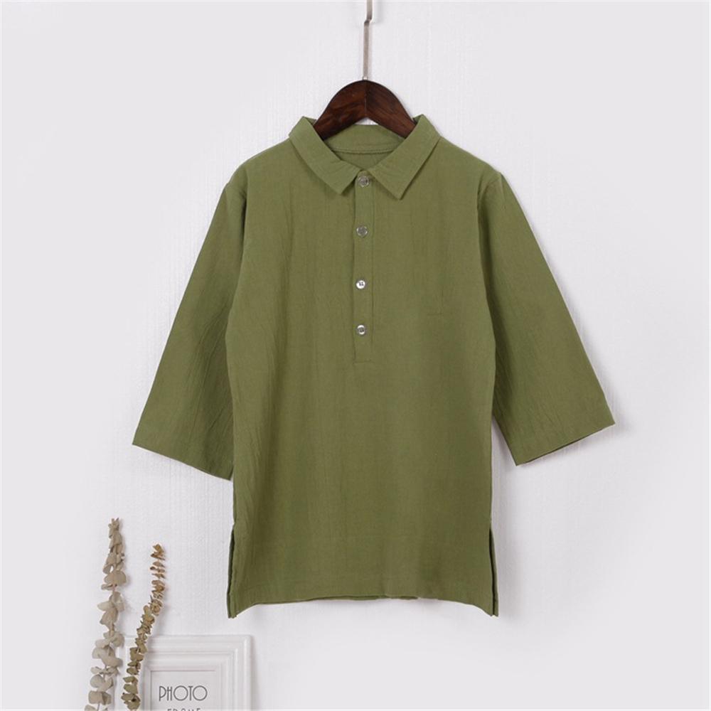 Toddler Boys Solid Long Sleeve Button Lapel Shirts Wholesale Boys Clothes - PrettyKid