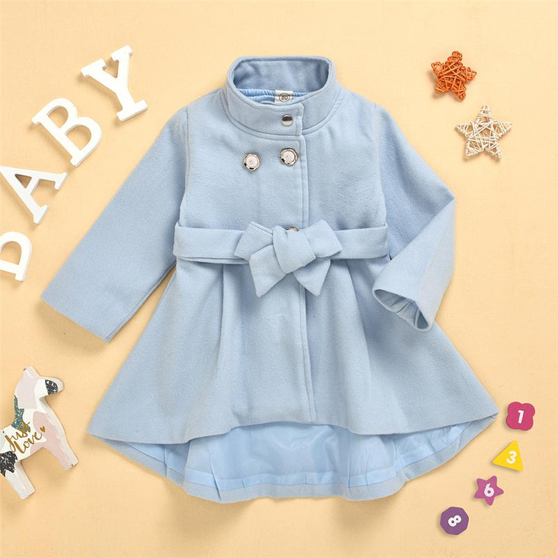 Girls Solid Long Sleeve Casual Coat Girl Boutique Clothing Wholesale - PrettyKid
