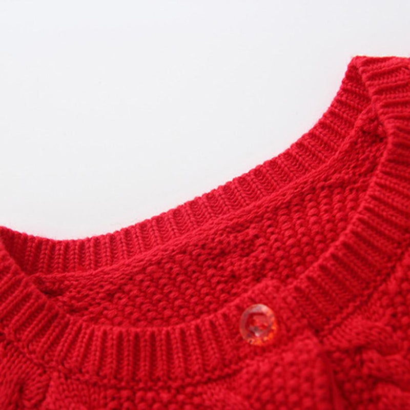 Girls Solid Long Sleeve Casual Sweaters - PrettyKid