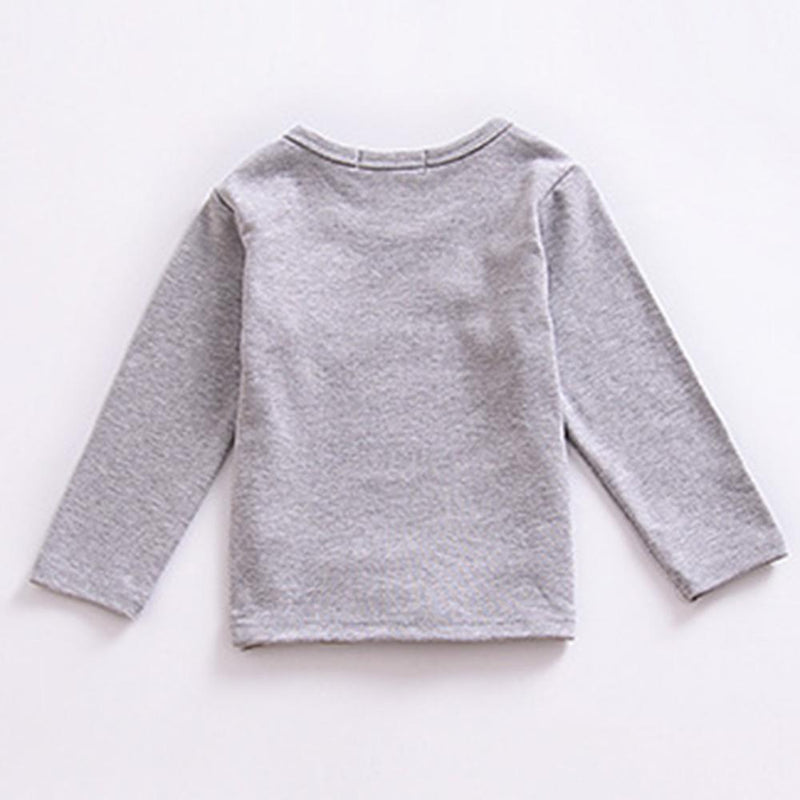 Toddler Girls Solid Long Sleeve Casual T-shirt Wholesale Girls Clothes Wholesale - PrettyKid