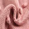 Girls Solid Long Sleeve Handmade Cardigan Bubble Ball Sweaters - PrettyKid