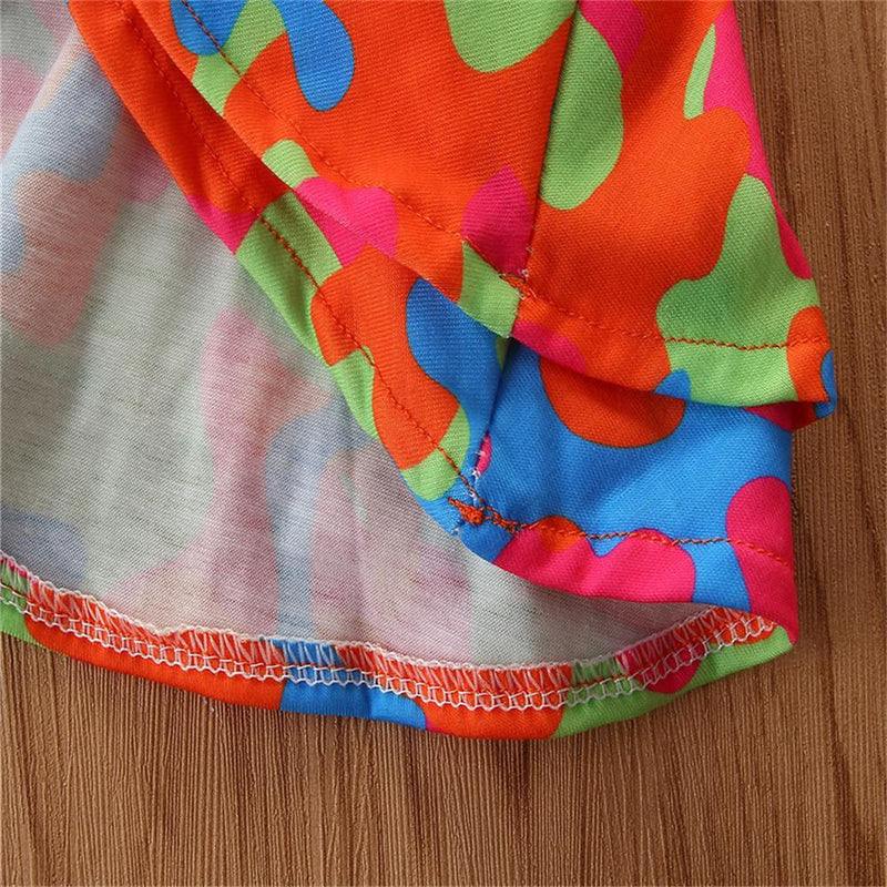 Girls Solid Long Sleeve Jumper & Printed Suspenders Flared Pants Wholesale - PrettyKid