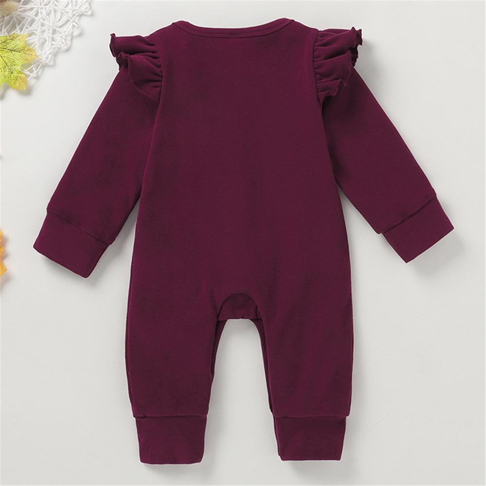 Baby Girls Solid Long Sleeve Romper Baby Clothes Warehouse - PrettyKid