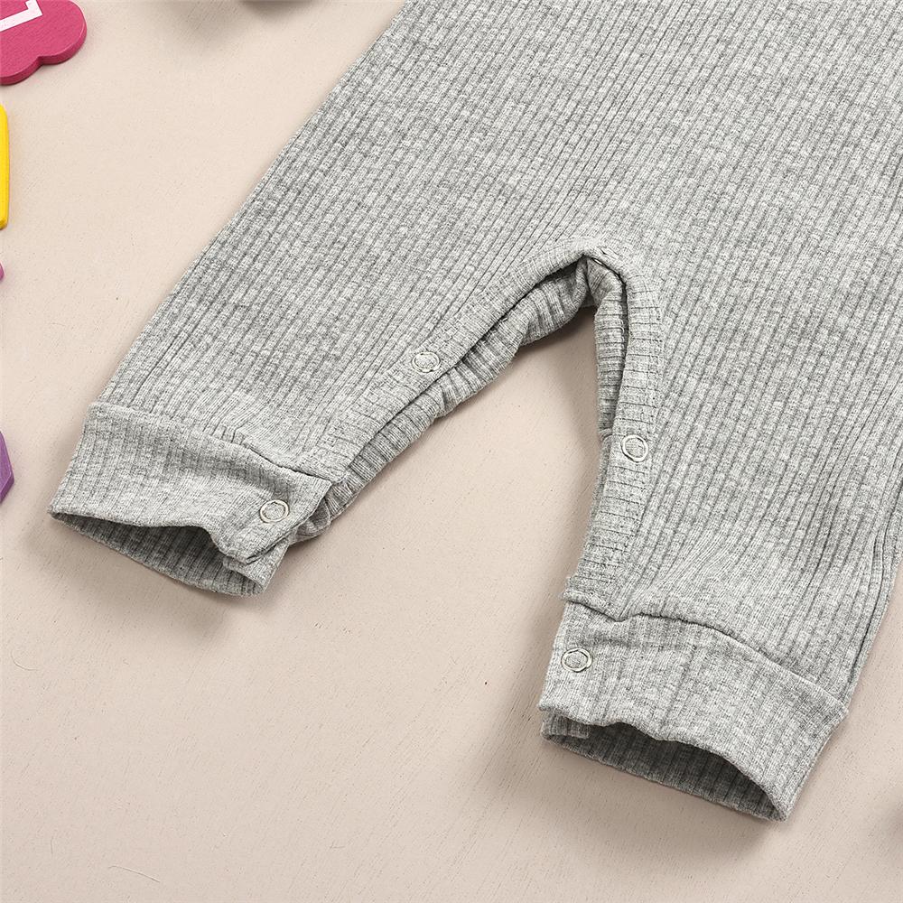 Baby Girls Solid Long Sleeve Romper & Hat Unique Baby Clothes Wholesale - PrettyKid