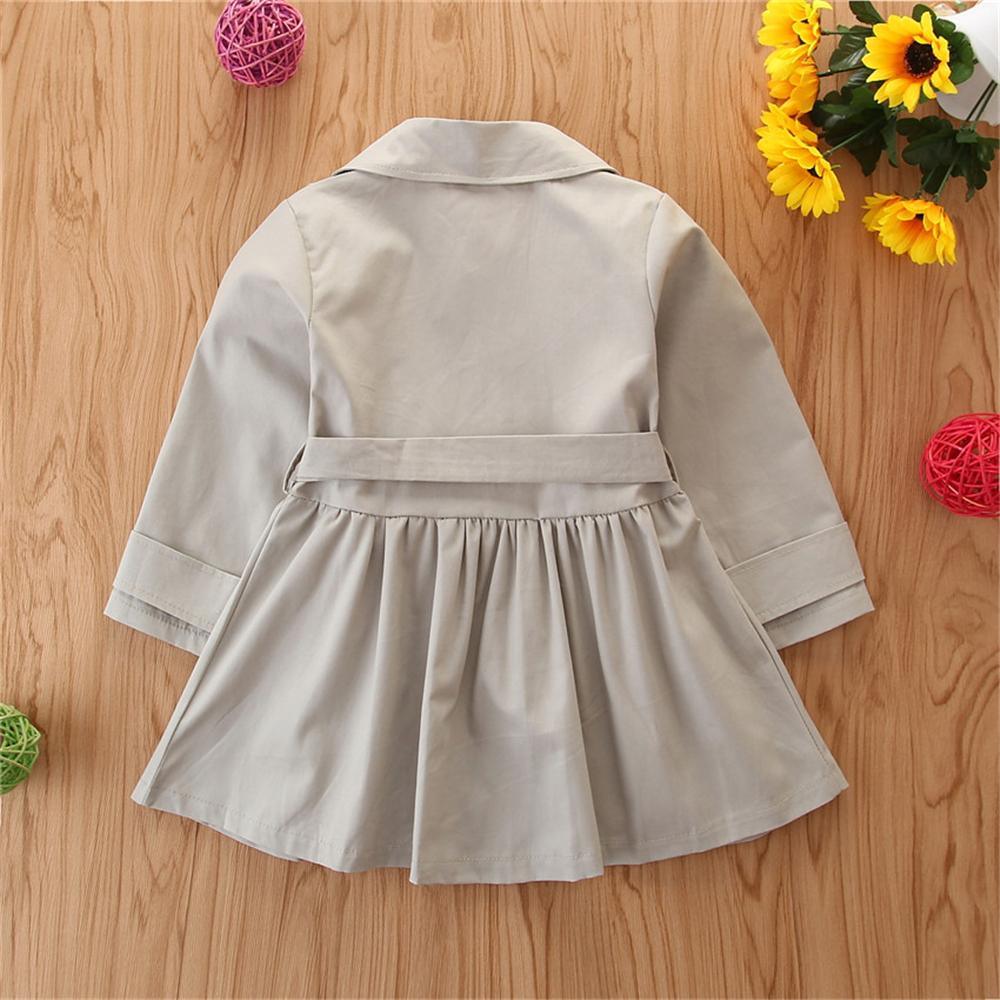 Girls Solid Long Sleeve Ruffle Casual Coats Wholesale - PrettyKid