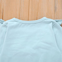 Girls Solid Long Sleeve Top & Floral Pants Toddler Girls Wholesale - PrettyKid