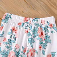 Girls Solid Long Sleeve Top & Floral Pants Toddler Girls Wholesale - PrettyKid