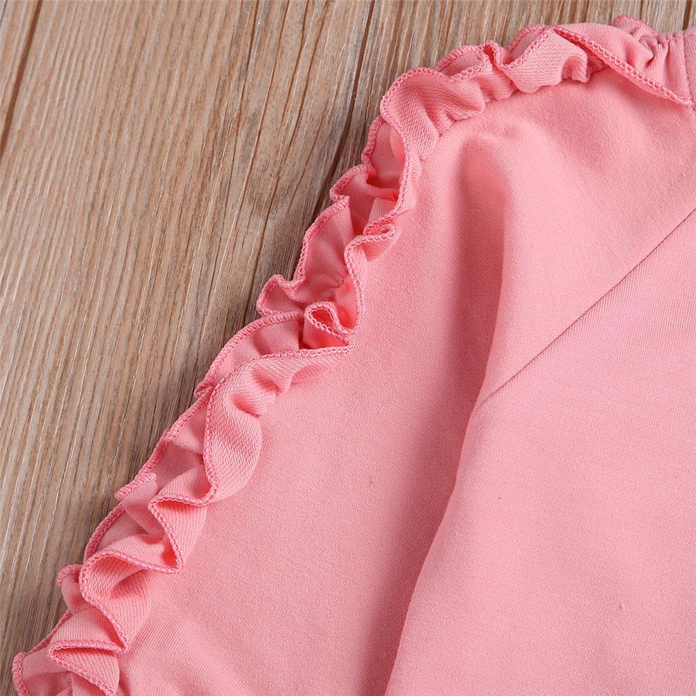 Girls Solid Long Sleeve Top & Jeans Wholesale Girls Boutique Clothing - PrettyKid