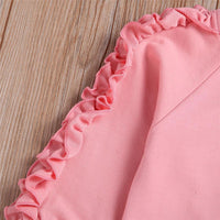 Girls Solid Long Sleeve Top & Jeans Wholesale Girls Boutique Clothing - PrettyKid