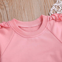 Girls Solid Long Sleeve Top & Jeans Wholesale Girls Boutique Clothing - PrettyKid