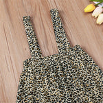 Baby Girl Solid Long Sleeve Top & Leopard Skirt Baby Clothes Wholesale - PrettyKid