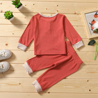 Girls Solid Long Sleeve Top & Pants Stylish Girls Clothes - PrettyKid