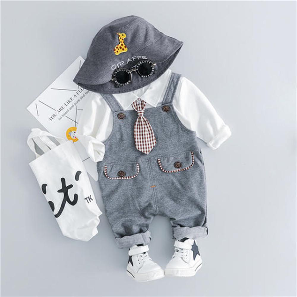 Baby Boys Solid Long Sleeve Top & Pants - PrettyKid