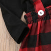 Girls Solid Long Sleeve Top & Plaid Skirt Wholesale Girl Boutique Clothing - PrettyKid