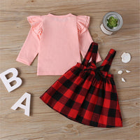 Girls Solid Long Sleeve Top & Plaid Skirt Wholesale Girl Boutique Clothing - PrettyKid