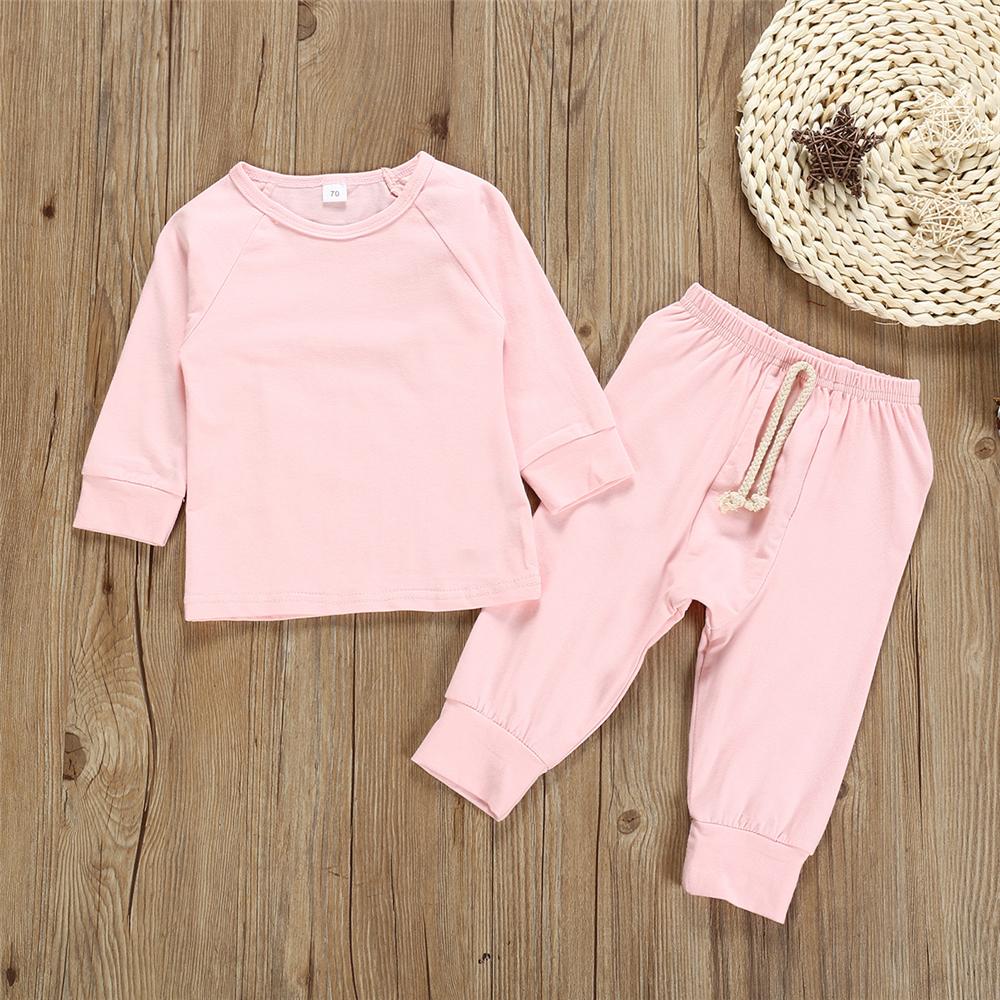 Baby Boys Solid Long Sleeve Tops & Pants Wholesale Boys Clothing Suppliers - PrettyKid