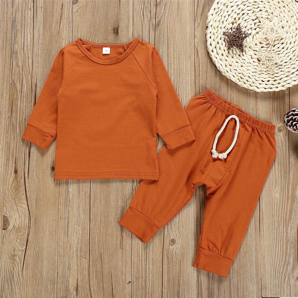 Baby Boys Solid Long Sleeve Tops & Pants Wholesale Boys Clothing Suppliers - PrettyKid