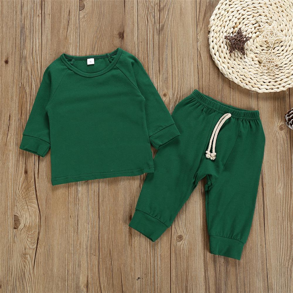 Baby Boys Solid Long Sleeve Tops & Pants Wholesale Boys Clothing Suppliers - PrettyKid