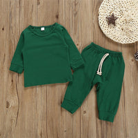 Baby Boys Solid Long Sleeve Tops & Pants Wholesale Boys Clothing Suppliers - PrettyKid