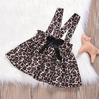 Baby Girls Solid Long Sleeve Turtleneck Top & Leopard Skirt Girl Wholesale - PrettyKid