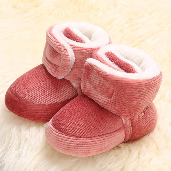 Baby Unisex Solid Magic Tape Snow Boots Wholesale Kids Shoes - PrettyKid