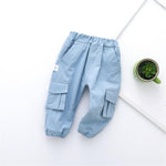 Boys Solid Pocket Casual Pants - PrettyKid
