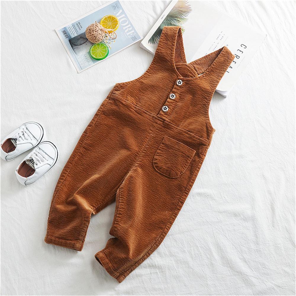 Boys Solid Pocket Daily Jumpsuits - PrettyKid