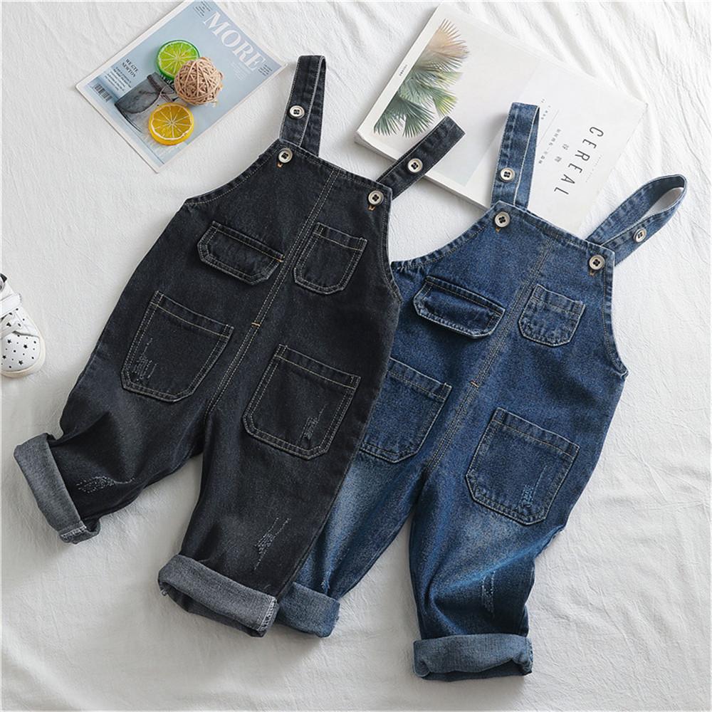 Boys Solid Pocket Daily Jumpsuits - PrettyKid