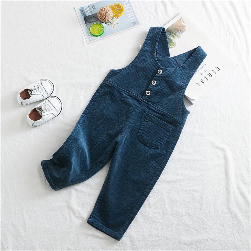 Boys Solid Pocket Daily Jumpsuits - PrettyKid