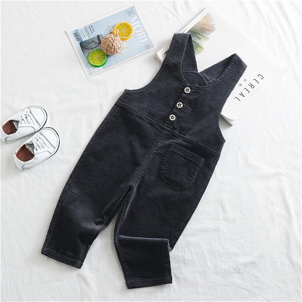 Boys Solid Pocket Daily Jumpsuits - PrettyKid