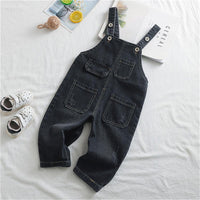 Boys Solid Pocket Daily Jumpsuits - PrettyKid