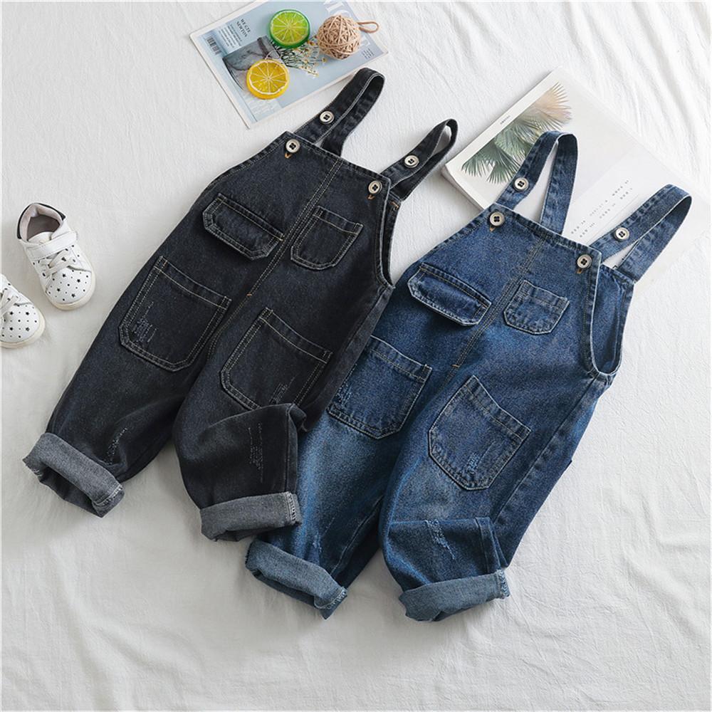 Boys Solid Pocket Daily Jumpsuits - PrettyKid