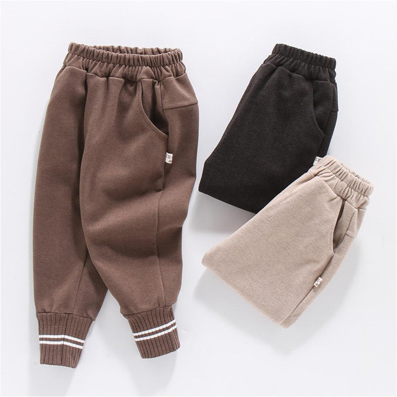Boys Solid Pocket Elastic Waist Pants Wholesale Boys Boutique Clothing - PrettyKid