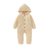 Baby Unisex Solid Pocket Hooded Romper Wholesale Baby Rompers - PrettyKid