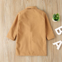 Unisex Solid Pockets Long Sleeve Coat Wholesale Kids Boutique Clothing - PrettyKid
