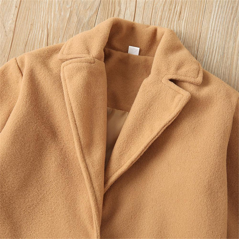 Unisex Solid Pockets Long Sleeve Coat Wholesale Kids Boutique Clothing - PrettyKid