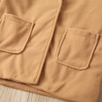 Unisex Solid Pockets Long Sleeve Coat Wholesale Kids Boutique Clothing - PrettyKid