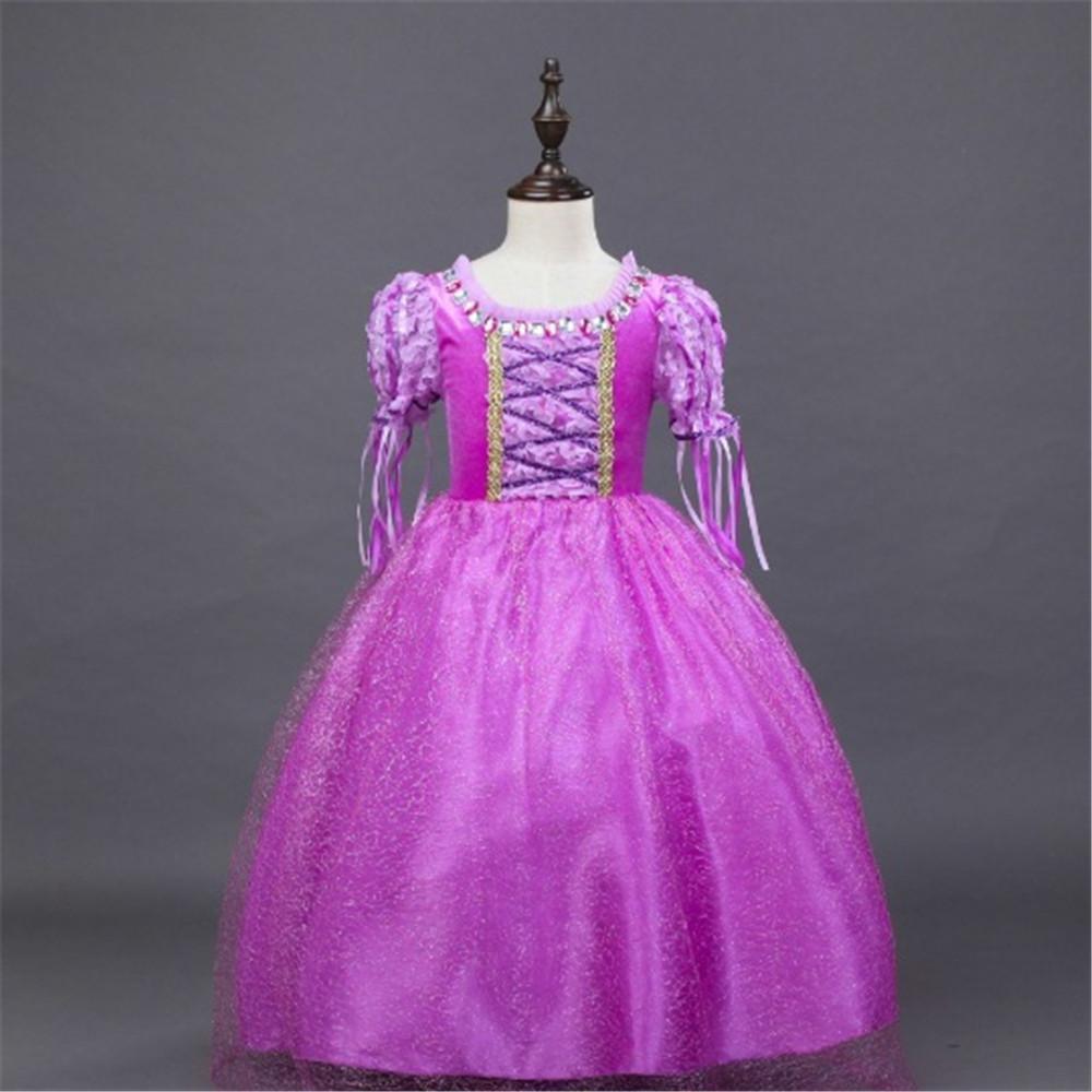 Girls Solid Princess Dress - PrettyKid