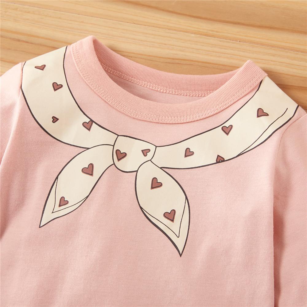 Girls Solid Printed Long Sleeve Tops - PrettyKid