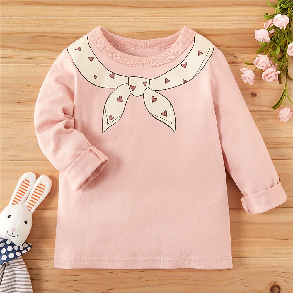 Girls Solid Printed Long Sleeve Tops - PrettyKid