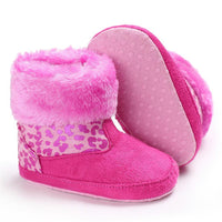 Baby Girls Solid Printed Winter Fur Boots Wholesale Children Shoes - PrettyKid