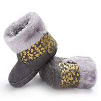 Baby Girls Solid Printed Winter Fur Boots Wholesale Children Shoes - PrettyKid