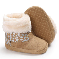 Baby Girls Solid Printed Winter Fur Boots Wholesale Children Shoes - PrettyKid