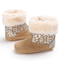 Baby Girls Solid Printed Winter Fur Boots Wholesale Children Shoes - PrettyKid