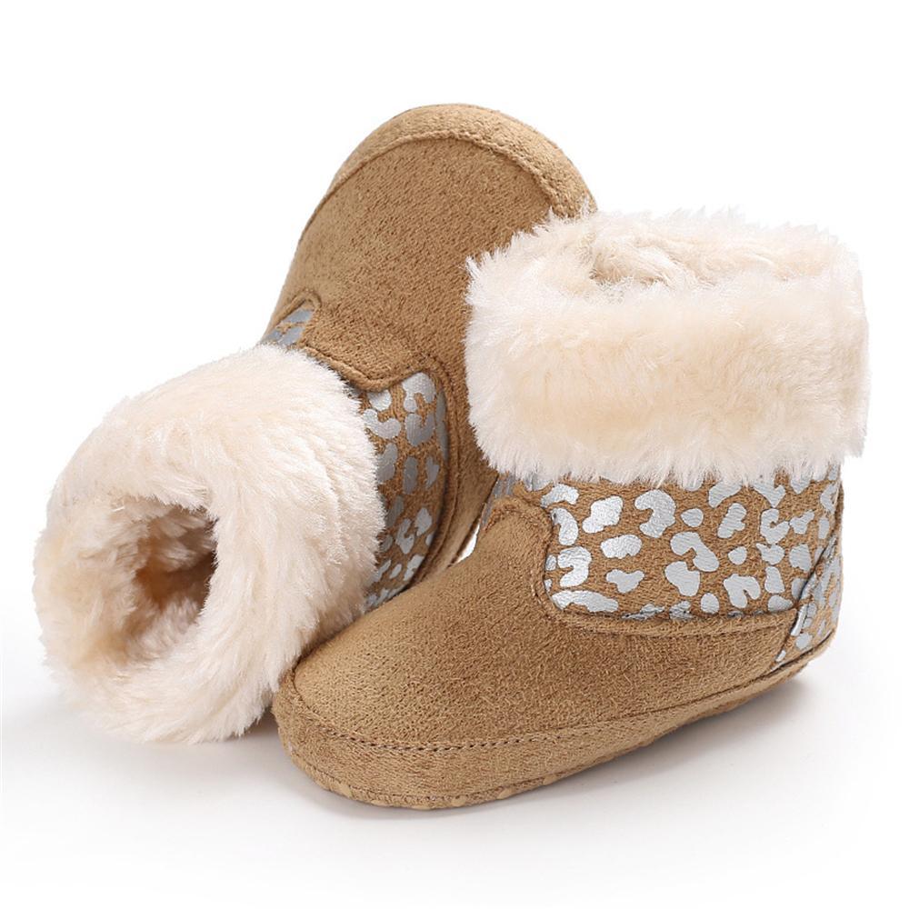 Baby Girls Solid Printed Winter Fur Boots Wholesale Children Shoes - PrettyKid